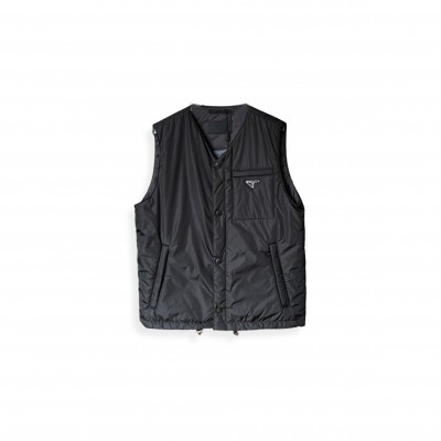 PRADA CLASSIC SHORT DOWN JACKET THICKENED WINTER VEST FOR MEN PRADA CLASSIC SHORT DOWN JACKET THICKENED WINTER VEST FOR MEN